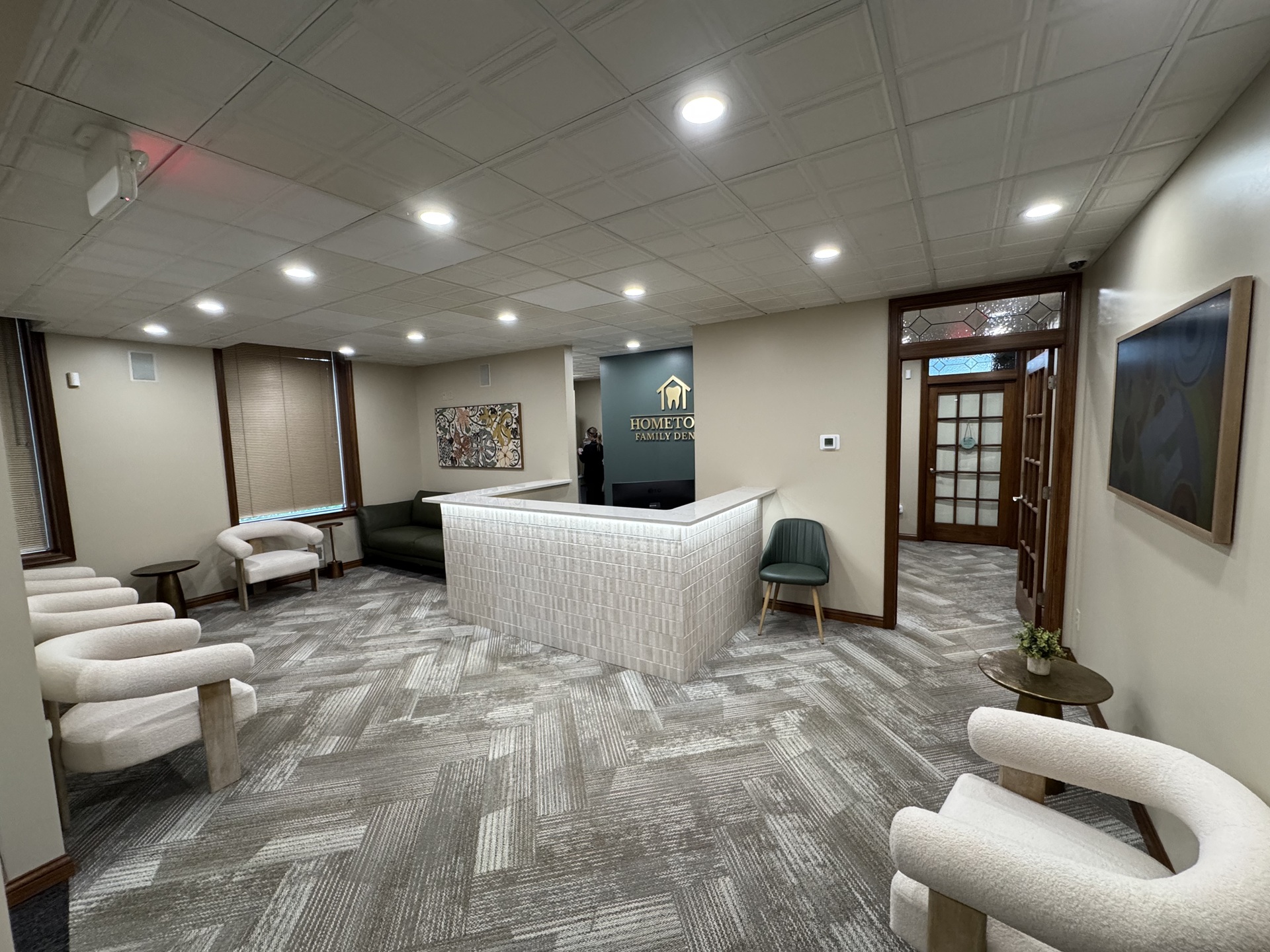 Lobby reception seating area