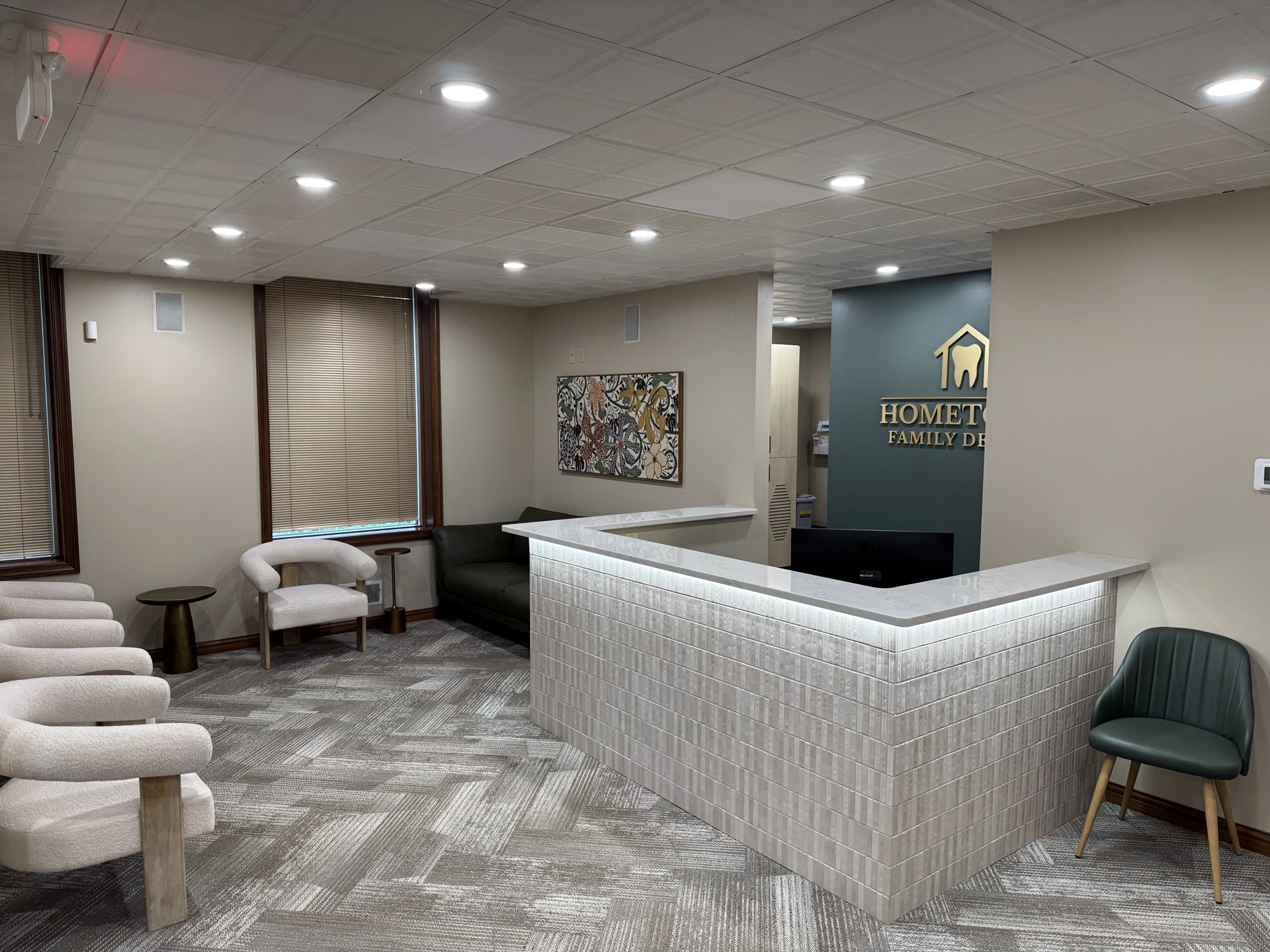 Lobby reception seating area