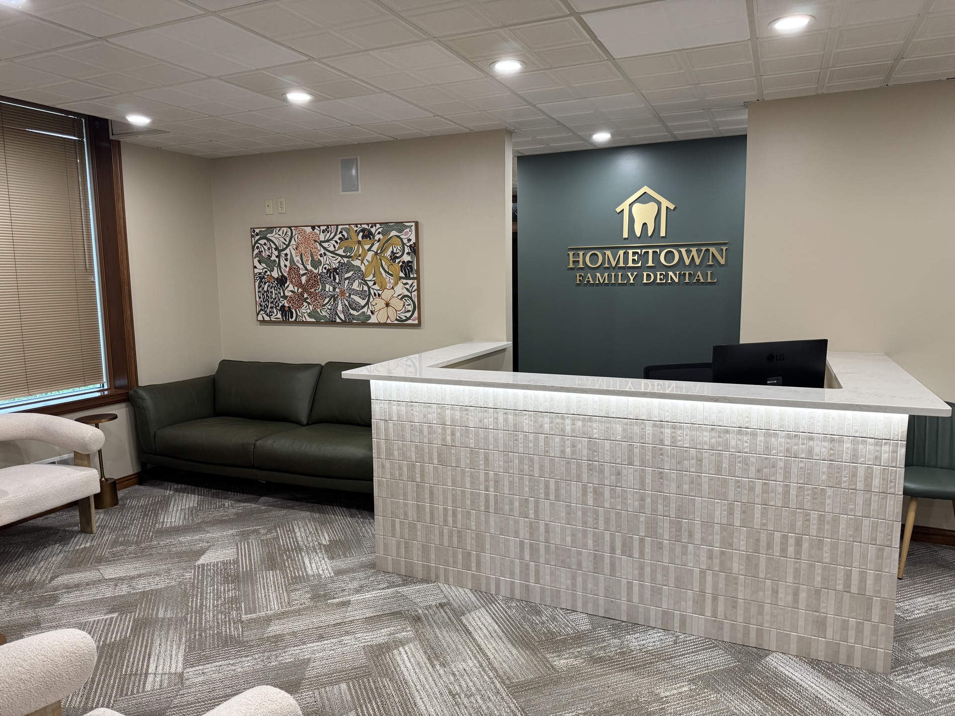Reception desk lobby interior